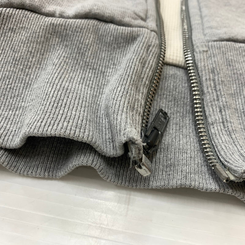 【現状渡し品】【メンズ】 Supreme シュプリーム ARC LOGO THERMAL ZIP UP SWEATSHIRT ロゴ サーマルジップアップ スウェットシャツ トップス フルジップパーカー 149-260602-ko-16-tei サイズ：L カラー：グレー 万代Net店