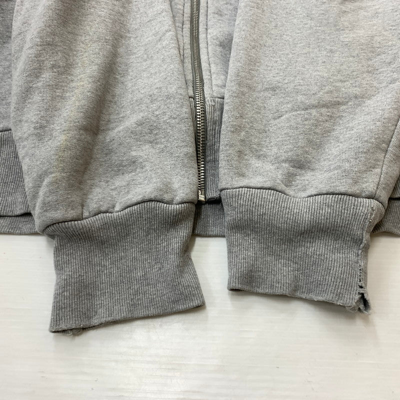 【現状渡し品】【メンズ】 Supreme シュプリーム ARC LOGO THERMAL ZIP UP SWEATSHIRT ロゴ サーマルジップアップ スウェットシャツ トップス フルジップパーカー 149-260602-ko-16-tei サイズ：L カラー：グレー 万代Net店