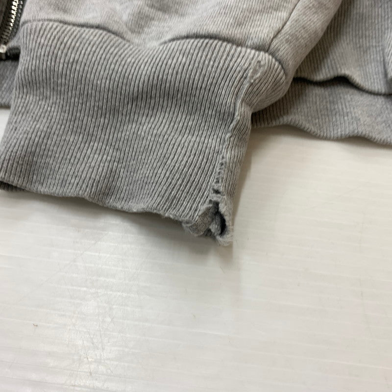 【現状渡し品】【メンズ】 Supreme シュプリーム ARC LOGO THERMAL ZIP UP SWEATSHIRT ロゴ サーマルジップアップ スウェットシャツ トップス フルジップパーカー 149-260602-ko-16-tei サイズ：L カラー：グレー 万代Net店