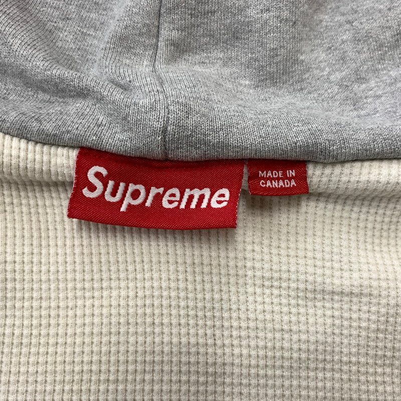 【現状渡し品】【メンズ】 Supreme シュプリーム ARC LOGO THERMAL ZIP UP SWEATSHIRT ロゴ サーマルジップアップ スウェットシャツ トップス フルジップパーカー 149-260602-ko-16-tei サイズ：L カラー：グレー 万代Net店