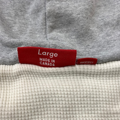 【現状渡し品】【メンズ】 Supreme シュプリーム ARC LOGO THERMAL ZIP UP SWEATSHIRT ロゴ サーマルジップアップ スウェットシャツ トップス フルジップパーカー 149-260602-ko-16-tei サイズ：L カラー：グレー 万代Net店