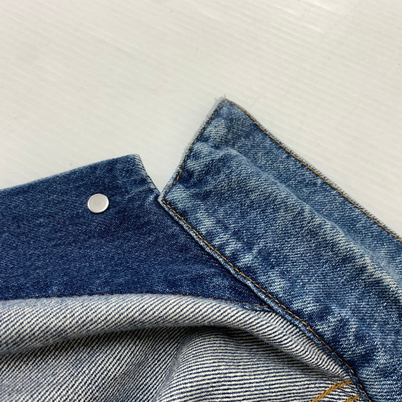 【中古品】【メンズ】 BALENCIAGA バレンシアガ 529177 TBP46 BACK LOGO DENIM JACKET バック ロゴ デニムジャケット ライトアウター Gジャン ダメージ加工 141-260602-ko-01-tei サイズ：34 カラー：インディゴ 万代Net店