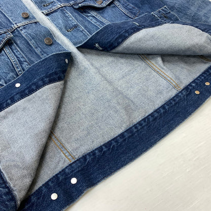 【中古品】【メンズ】 BALENCIAGA バレンシアガ 529177 TBP46 BACK LOGO DENIM JACKET バック ロゴ デニムジャケット ライトアウター Gジャン ダメージ加工 141-260602-ko-01-tei サイズ：34 カラー：インディゴ 万代Net店
