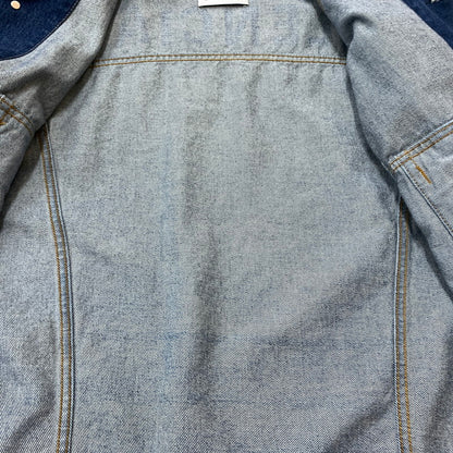 【中古品】【メンズ】 BALENCIAGA バレンシアガ 529177 TBP46 BACK LOGO DENIM JACKET バック ロゴ デニムジャケット ライトアウター Gジャン ダメージ加工 141-260602-ko-01-tei サイズ：34 カラー：インディゴ 万代Net店