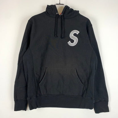 【現状渡し品】【メンズ】 Supreme シュプリーム S LOGO HOODED SWEATSHIRT ロゴ フーデッド スウェットシャツ トップス プルオーバーパーカー 149-260602-ko-18-tei サイズ：M カラー：ブラック 万代Net店
