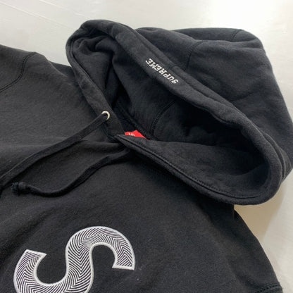 【現状渡し品】【メンズ】 Supreme シュプリーム S LOGO HOODED SWEATSHIRT ロゴ フーデッド スウェットシャツ トップス プルオーバーパーカー 149-260602-ko-18-tei サイズ：M カラー：ブラック 万代Net店