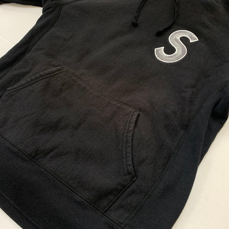 【現状渡し品】【メンズ】 Supreme シュプリーム S LOGO HOODED SWEATSHIRT ロゴ フーデッド スウェットシャツ トップス プルオーバーパーカー 149-260602-ko-18-tei サイズ：M カラー：ブラック 万代Net店