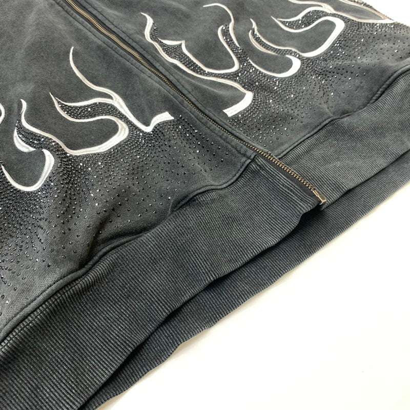 【中古品】【メンズ】 SUPPLIER サプライヤー FLAME STONE ZIP PARKA フレイム ストーン ジップアップ パーカー トップス フルジップフーディ 142-260602-ko-04-tei サイズ：L カラー：ブラック系 万代Net店