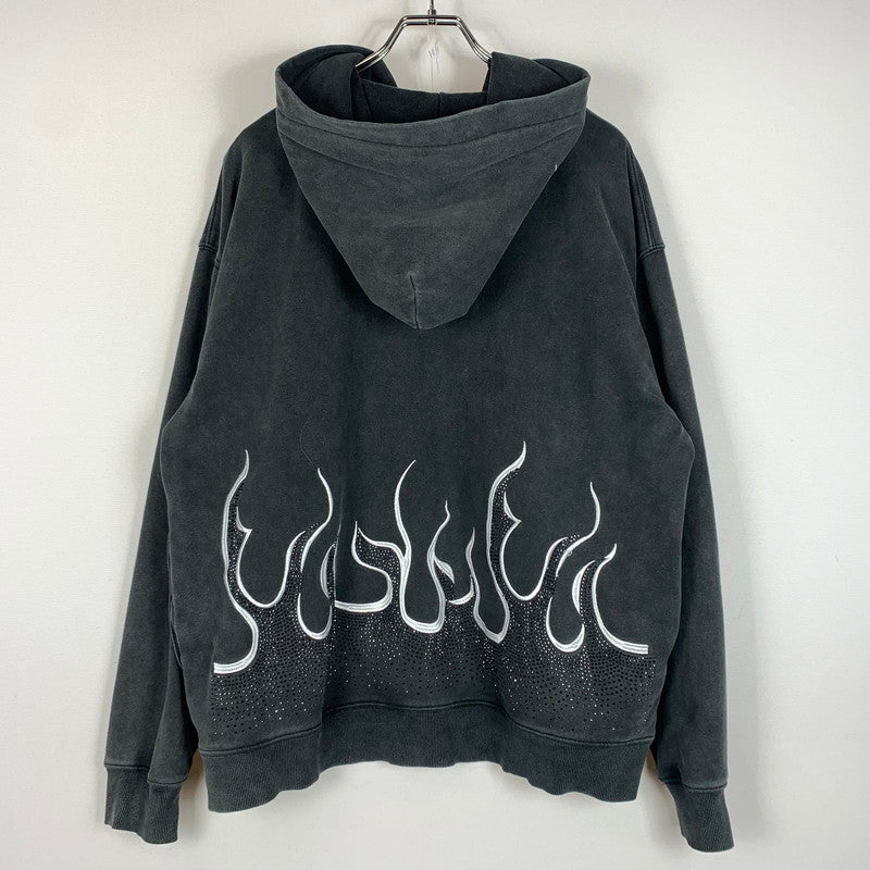 【中古品】【メンズ】 SUPPLIER サプライヤー FLAME STONE ZIP PARKA フレイム ストーン ジップアップ パーカー トップス フルジップフーディ 142-260602-ko-04-tei サイズ：L カラー：ブラック系 万代Net店
