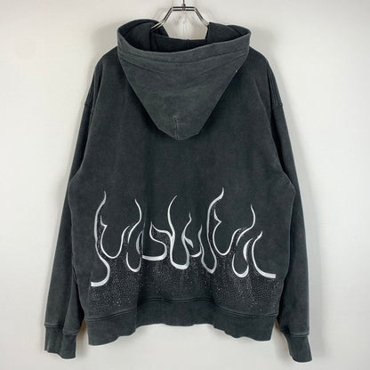 【中古品】【メンズ】 SUPPLIER サプライヤー FLAME STONE ZIP PARKA フレイム ストーン ジップアップ パーカー トップス フルジップフーディ 142-260602-ko-04-tei サイズ：L カラー：ブラック系 万代Net店