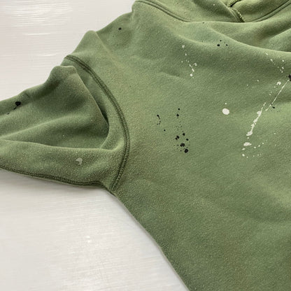 【中古品】【メンズ】 DELINQUENT BROS デリンクエントブロス TYPE 40's DAMAGE HOODIE 40年タイプ ダメージ フーディ 長袖 トップス プルオーバーパーカー 140-260606-yo-18-tei サイズ：S カラー：グリーン 万代Net店