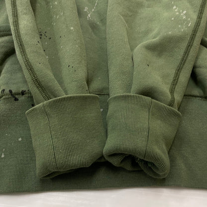 【中古品】【メンズ】 DELINQUENT BROS デリンクエントブロス TYPE 40's DAMAGE HOODIE 40年タイプ ダメージ フーディ 長袖 トップス プルオーバーパーカー 140-260606-yo-18-tei サイズ：S カラー：グリーン 万代Net店