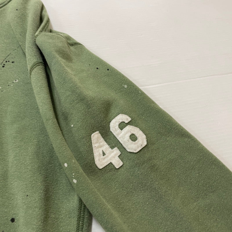 【中古品】【メンズ】 DELINQUENT BROS デリンクエントブロス TYPE 40's DAMAGE HOODIE 40年タイプ ダメージ フーディ 長袖 トップス プルオーバーパーカー 140-260606-yo-18-tei サイズ：S カラー：グリーン 万代Net店