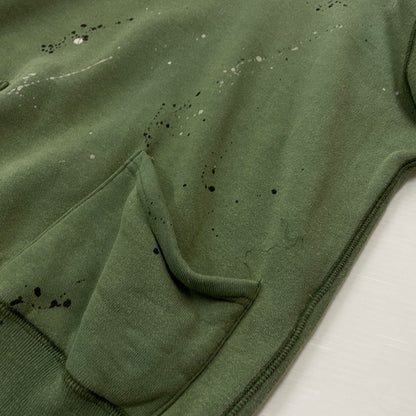 【中古品】【メンズ】 DELINQUENT BROS デリンクエントブロス TYPE 40's DAMAGE HOODIE 40年タイプ ダメージ フーディ 長袖 トップス プルオーバーパーカー 140-260606-yo-18-tei サイズ：S カラー：グリーン 万代Net店