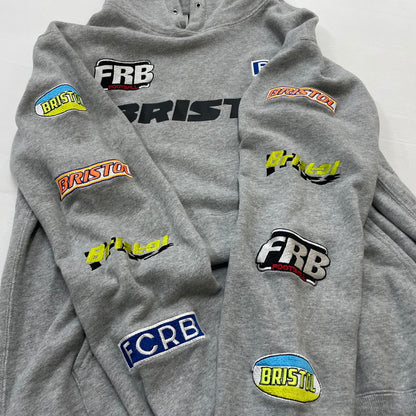 【中古品】【メンズ】 F.C.R.B. エフシーアールビー PATCH LOGO HOODIE FCRB-190058 パッチ ロゴ フーディ 長袖 トップス プルオーバーパーカー 142-260606-yo-19-tei サイズ：S カラー：グレー 万代Net店