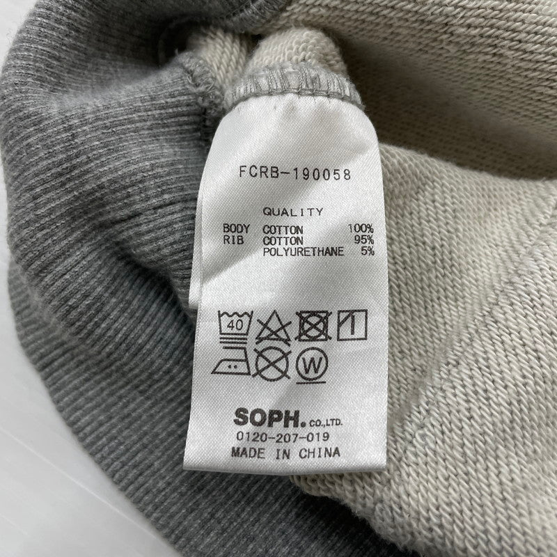 【中古品】【メンズ】 F.C.R.B. エフシーアールビー PATCH LOGO HOODIE FCRB-190058 パッチ ロゴ フーディ 長袖 トップス プルオーバーパーカー 142-260606-yo-19-tei サイズ：S カラー：グレー 万代Net店