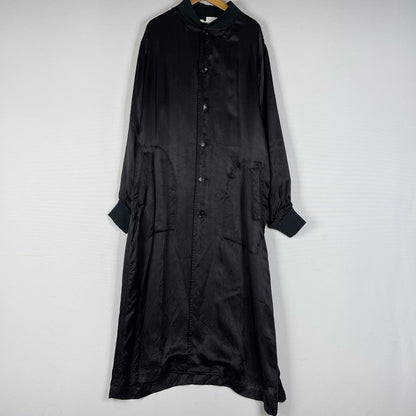 【中古品】【メンズ】 COMME DES GARCONS コムデギャルソン CUPRA STAFF COAT LS-C001 AD2017 キュプラ スタッフ コート ライトアウター ロングコート 140-260606-yo-21-tei サイズ：M カラー：ブラック 万代Net店