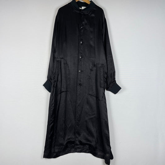 【中古品】【メンズ】 COMME DES GARCONS コムデギャルソン CUPRA STAFF COAT LS-C001 AD2017 キュプラ スタッフ コート ライトアウター ロングコート 140-260606-yo-21-tei サイズ：M カラー：ブラック 万代Net店