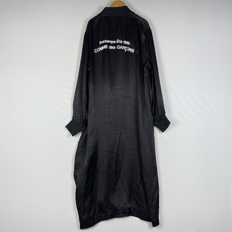 【中古品】【メンズ】 COMME DES GARCONS コムデギャルソン CUPRA STAFF COAT LS-C001 AD2017 キュプラ スタッフ コート ライトアウター ロングコート 140-260606-yo-21-tei サイズ：M カラー：ブラック 万代Net店