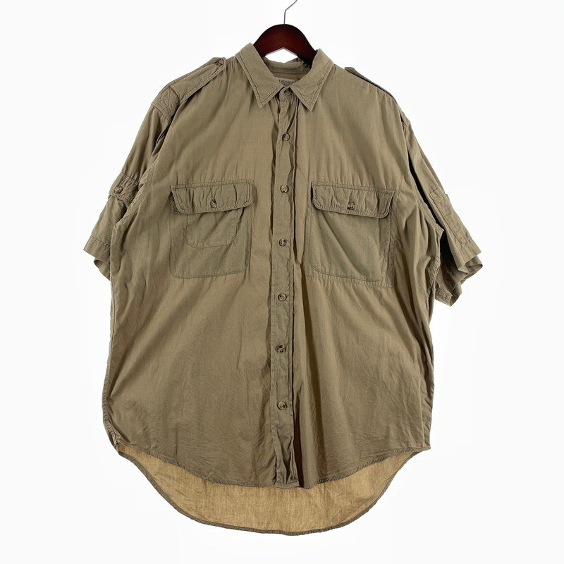 【中古品】【メンズ】 BANANA PUBLIC バナナ パブリック EPAULET WORK S/S SHIRT エポーレット ワーク ショートスリーブ シャツ 半袖 トップス 147-260723-sa-07-tei サイズ：M カラー：ブラウン 万代Net店