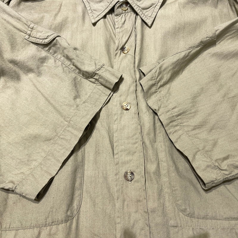 【中古品】【メンズ】 BANANA PUBLIC バナナ パブリック EPAULET WORK S/S SHIRT エポーレット ワーク ショートスリーブ シャツ 半袖 トップス 147-260723-sa-07-tei サイズ：M カラー：ブラウン 万代Net店