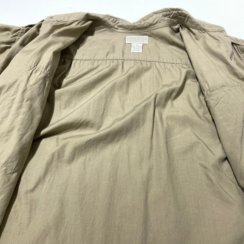 【中古品】【メンズ】 BANANA PUBLIC バナナ パブリック EPAULET WORK S/S SHIRT エポーレット ワーク ショートスリーブ シャツ 半袖 トップス 147-260723-sa-07-tei サイズ：M カラー：ブラウン 万代Net店