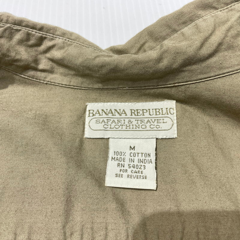 【中古品】【メンズ】 BANANA PUBLIC バナナ パブリック EPAULET WORK S/S SHIRT エポーレット ワーク ショートスリーブ シャツ 半袖 トップス 147-260723-sa-07-tei サイズ：M カラー：ブラウン 万代Net店