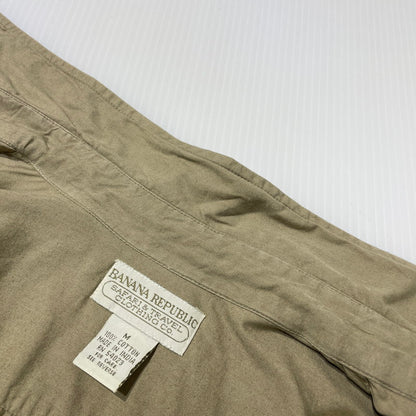 【中古品】【メンズ】 BANANA PUBLIC バナナ パブリック EPAULET WORK S/S SHIRT エポーレット ワーク ショートスリーブ シャツ 半袖 トップス 147-260723-sa-07-tei サイズ：M カラー：ブラウン 万代Net店