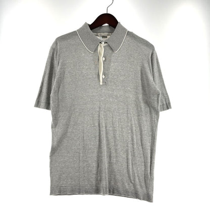 【中古品】【メンズ】 JOHN SMEDLEY ジョンスメドレー SS STRIPE POLOSHIRT ショートスリーブ ストライプ ポロシャツ 半袖 トップス 147-260806-yo-18-tei サイズ：M カラー：グレー 万代Net店
