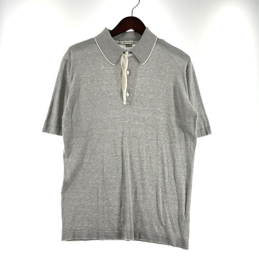 【中古品】【メンズ】 JOHN SMEDLEY ジョンスメドレー SS STRIPE POLOSHIRT ショートスリーブ ストライプ ポロシャツ 半袖 トップス 147-260806-yo-18-tei サイズ：M カラー：グレー 万代Net店