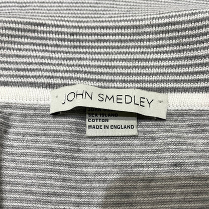 【中古品】【メンズ】 JOHN SMEDLEY ジョンスメドレー SS STRIPE POLOSHIRT ショートスリーブ ストライプ ポロシャツ 半袖 トップス 147-260806-yo-18-tei サイズ：M カラー：グレー 万代Net店