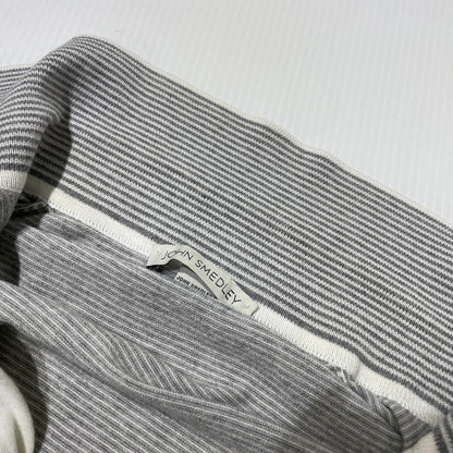 【中古品】【メンズ】 JOHN SMEDLEY ジョンスメドレー SS STRIPE POLOSHIRT ショートスリーブ ストライプ ポロシャツ 半袖 トップス 147-260806-yo-18-tei サイズ：M カラー：グレー 万代Net店