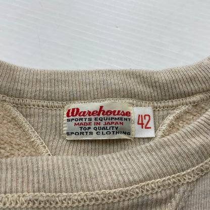 【中古品】【メンズ】 WAREHOUSE ウエアハウス DAVENPORT SWEAT ダベンポート スウェット 長袖 トップス 145-260606-yo-12-tei サイズ：42 カラー：ベージュ 万代Net店