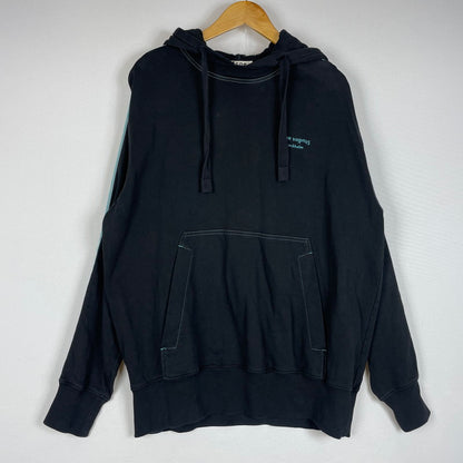 【中古品】【メンズ】 ACNE STUDIOS アクネステュディオス SLEEVE TAPE HOODIE FN-MN-SWEA000023 スリーブ テープ フーディ 長袖 トップス プルオーバーパーカー 140-260606-yo-17-tei サイズ：S カラー：ブラック/ブルー 万代Net店