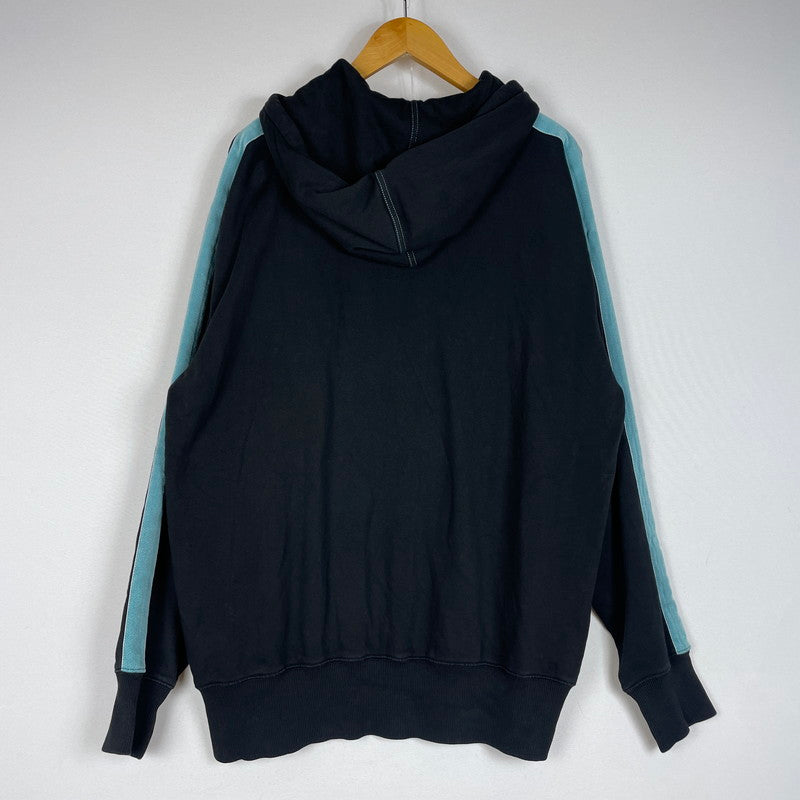 【中古品】【メンズ】 ACNE STUDIOS アクネステュディオス SLEEVE TAPE HOODIE FN-MN-SWEA000023 スリーブ テープ フーディ 長袖 トップス プルオーバーパーカー 140-260606-yo-17-tei サイズ：S カラー：ブラック/ブルー 万代Net店