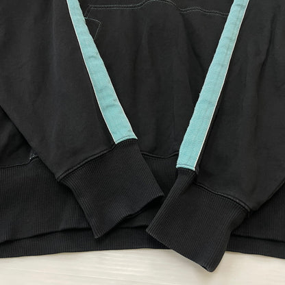 【中古品】【メンズ】 ACNE STUDIOS アクネステュディオス SLEEVE TAPE HOODIE FN-MN-SWEA000023 スリーブ テープ フーディ 長袖 トップス プルオーバーパーカー 140-260606-yo-17-tei サイズ：S カラー：ブラック/ブルー 万代Net店