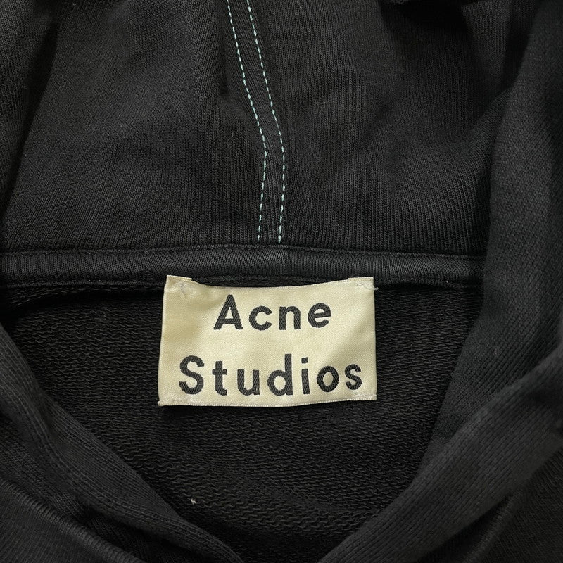 【中古品】【メンズ】 ACNE STUDIOS アクネステュディオス SLEEVE TAPE HOODIE FN-MN-SWEA000023 スリーブ テープ フーディ 長袖 トップス プルオーバーパーカー 140-260606-yo-17-tei サイズ：S カラー：ブラック/ブルー 万代Net店