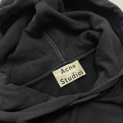 【中古品】【メンズ】 ACNE STUDIOS アクネステュディオス SLEEVE TAPE HOODIE FN-MN-SWEA000023 スリーブ テープ フーディ 長袖 トップス プルオーバーパーカー 140-260606-yo-17-tei サイズ：S カラー：ブラック/ブルー 万代Net店