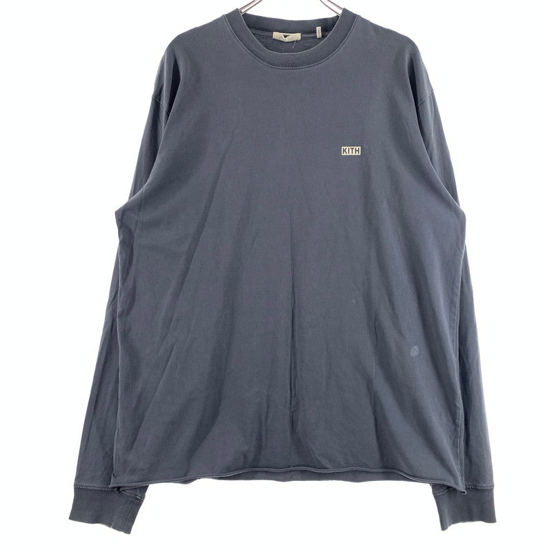【中古品】【メンズ】 KITH キス L/S LAX TEE 21-070-060-0003-1-0 ロングスリーブ ラックス Tシャツ 長袖 142-260615-yo-08-tei サイズ：L カラー：ネイビー 万代Net店