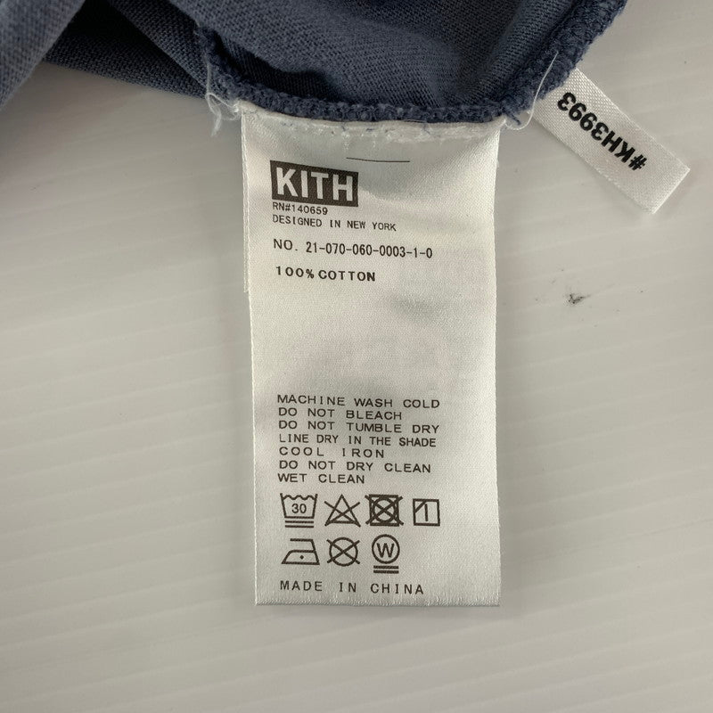 【中古品】【メンズ】 KITH キス L/S LAX TEE 21-070-060-0003-1-0 ロングスリーブ ラックス Tシャツ 長袖 142-260615-yo-08-tei サイズ：L カラー：ネイビー 万代Net店