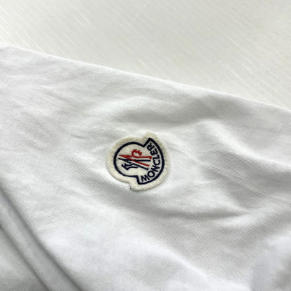【中古品】【メンズ】 MONCLER モンクレール LOGO SS TEE H10918C00038 829H8 ロゴ ショートスリーブ Tシャツ 半袖 トップス 141-260606-yo-07-tei サイズ：L カラー：ホワイト 万代Net店