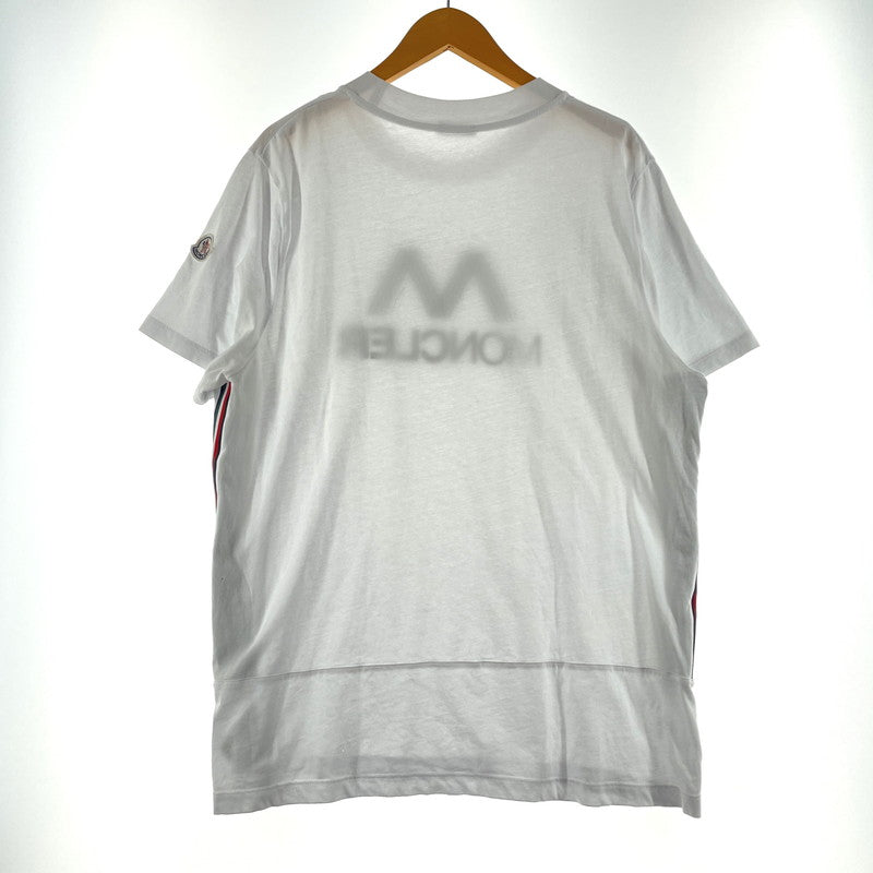 【中古品】【メンズ】 MONCLER モンクレール LOGO SS TEE H10918C00038 829H8 ロゴ ショートスリーブ Tシャツ 半袖 トップス 141-260606-yo-07-tei サイズ：L カラー：ホワイト 万代Net店