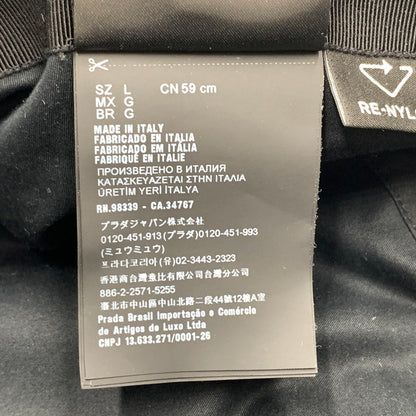 【中古品】【メンズ】 PRADA プラダ RE-NYLON BUCKET HAT P101 2021 29091 ナイロン トライアングルタグ バケットハット 帽子 185-260606-ko-09-tei サイズ：L カラー：ブラック 万代Net店