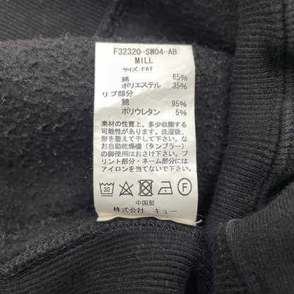 【中古品】【メンズ】 FAT エフエーティー MILL HOODIE F32320-SW04 ミル フーディー トップス プルオーバーパーカー 142-260711-ss-06-tei サイズ：FAT カラー：ブラック 万代Net店
