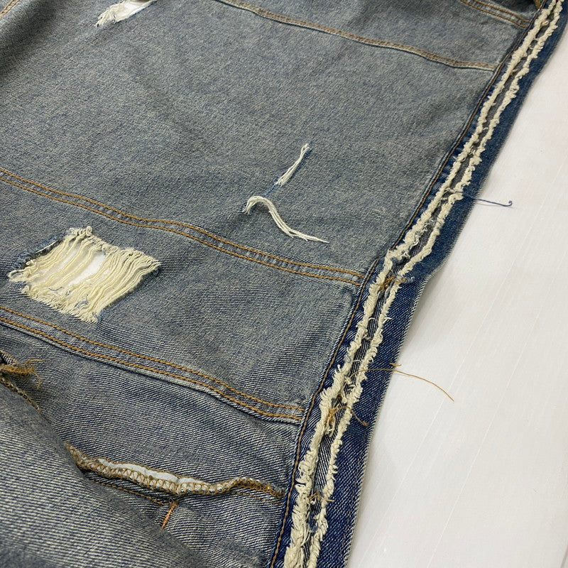 【中古品】【メンズ】 424 フォートゥーフォー 2015 DISTRESSED DENIM JACKET ダメージ デニムジャケット アウター Gジャン 142-260608-ss-05-tei サイズ：M カラー：インディゴ 万代Net店