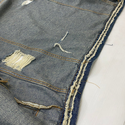 【中古品】【メンズ】 424 フォートゥーフォー 2015 DISTRESSED DENIM JACKET ダメージ デニムジャケット アウター Gジャン 142-260608-ss-05-tei サイズ：M カラー：インディゴ 万代Net店