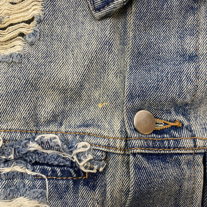 【中古品】【メンズ】 424 フォートゥーフォー 2015 DISTRESSED DENIM JACKET ダメージ デニムジャケット アウター Gジャン 142-260608-ss-05-tei サイズ：M カラー：インディゴ 万代Net店
