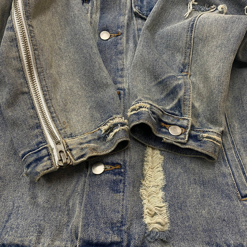 【中古品】【メンズ】 424 フォートゥーフォー 2015 DISTRESSED DENIM JACKET ダメージ デニムジャケット アウター Gジャン 142-260608-ss-05-tei サイズ：M カラー：インディゴ 万代Net店