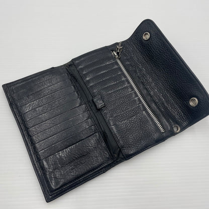 【中古品】【メンズ】 CHROME HEARTS クロムハーツ WAVE CROSS BALL WALLET ウェーブ クロスボール ウォレット 長財布 190-260604-yo-01-tei カラー：ブラック 万代Net店