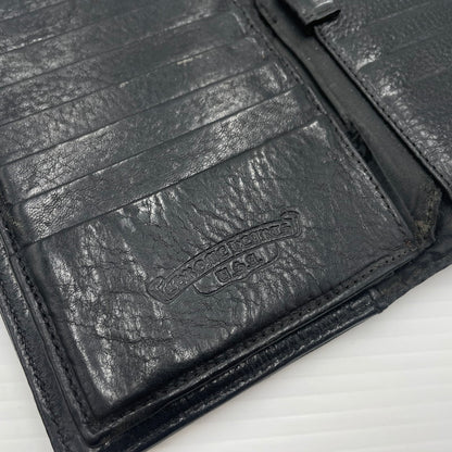 【中古品】【メンズ】 CHROME HEARTS クロムハーツ WAVE CROSS BALL WALLET ウェーブ クロスボール ウォレット 長財布 190-260604-yo-01-tei カラー：ブラック 万代Net店